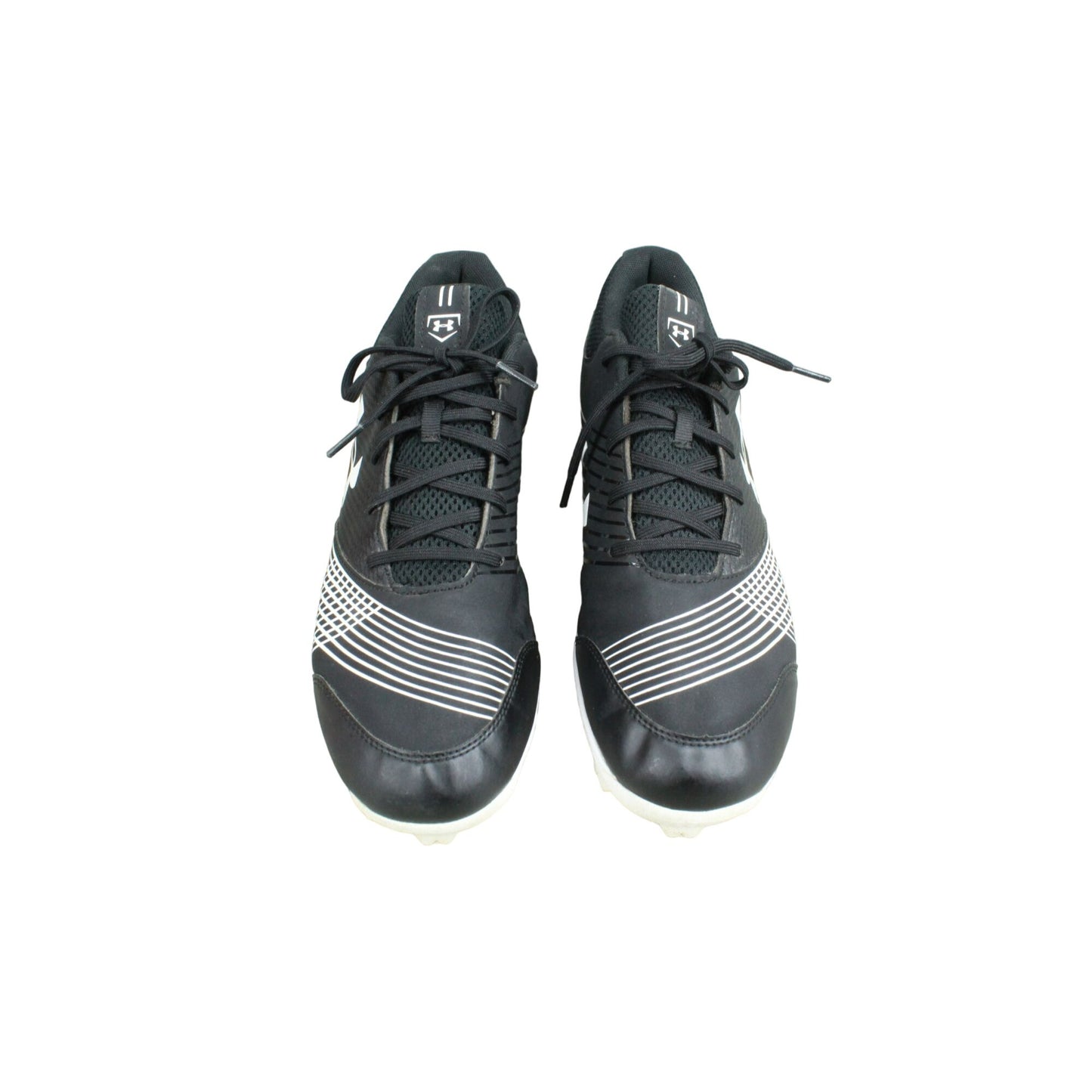 Under Armour Men's Black Nylon Lace Up Lightweight Athletic Cleat Shoes Size 12