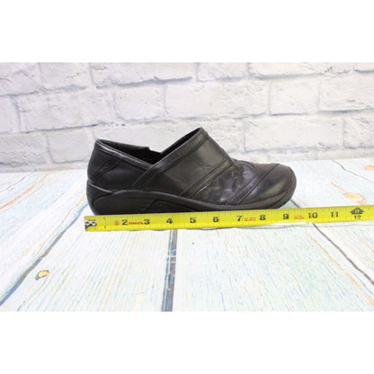 Merrell Women's Encore Eclipse Smooth Black Leather Slip On Shoes Size 7.5