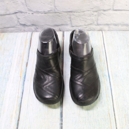 Merrell Women's Encore Eclipse Smooth Black Leather Slip On Shoes Size 7.5