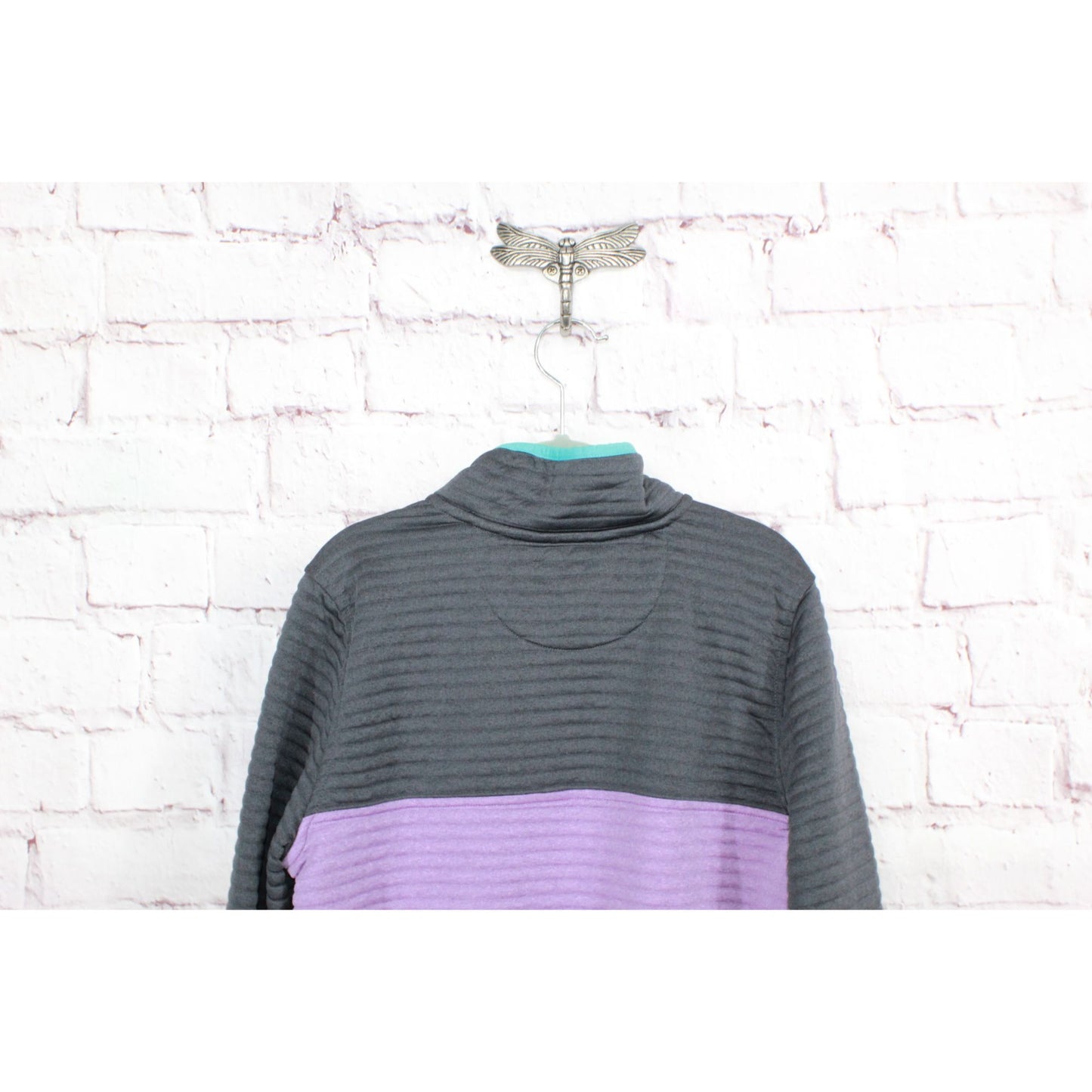 LL Bean Women's Air Light Pullover Sweater Colorblock Purle Black Size XS