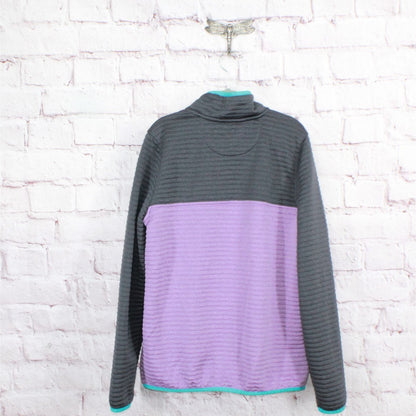 LL Bean Women's Air Light Pullover Sweater Colorblock Purle Black Size XS