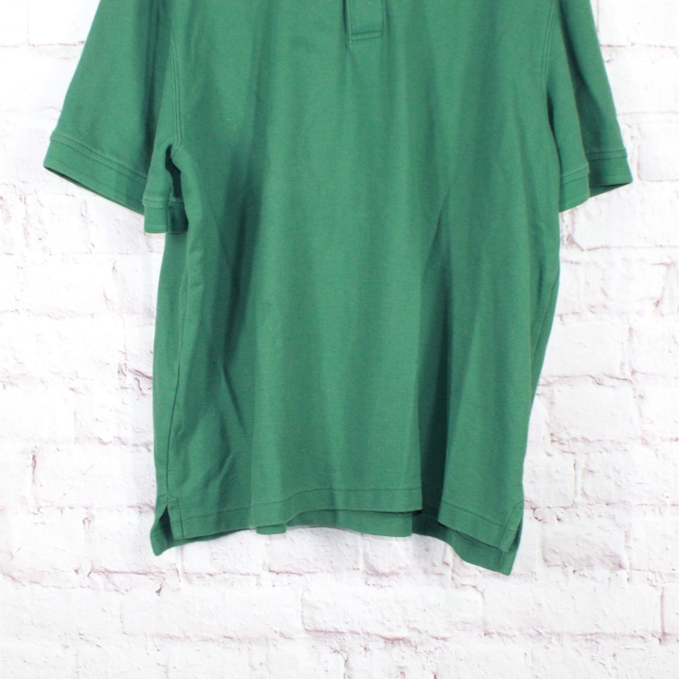 LL Bean Men's Premium Double L Polo Banded Short Sleeve Cotton Green Size XL