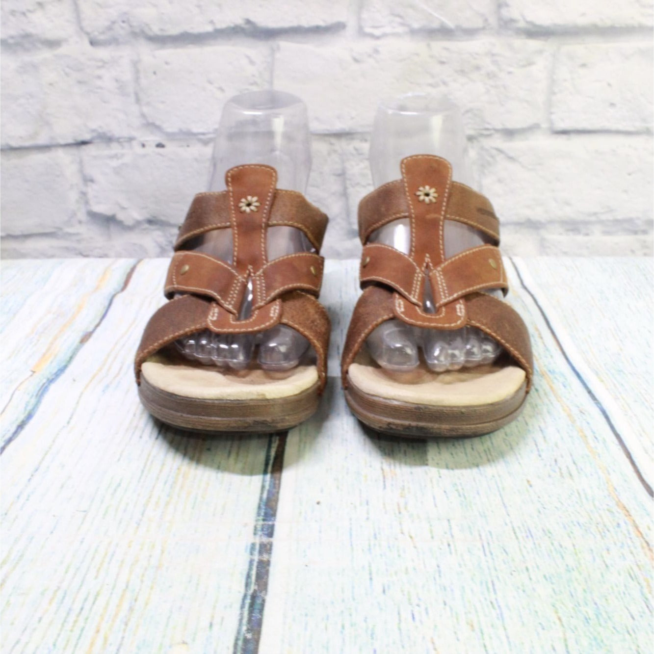 Merrell Women's Luxe Slide Mink Brown Leather Slip On Comfort Sandals Size 8