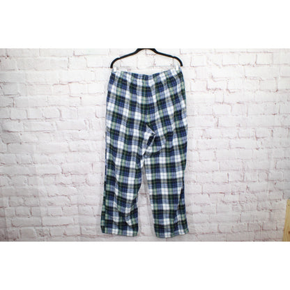 LL Bean Men's Scotch Plaid Flannel Pajamas Set Cotton Vintage Tartan Size L