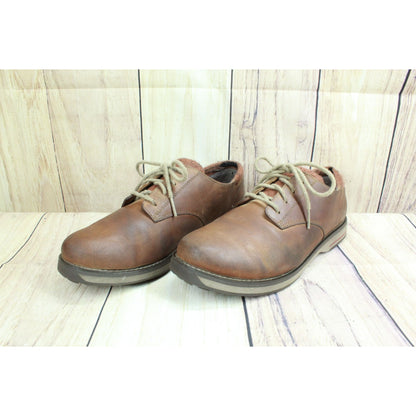 LL Bean Women's Brown Leather Lace Up Plain Toe Casual Oxford Shoes Size 7.5 M