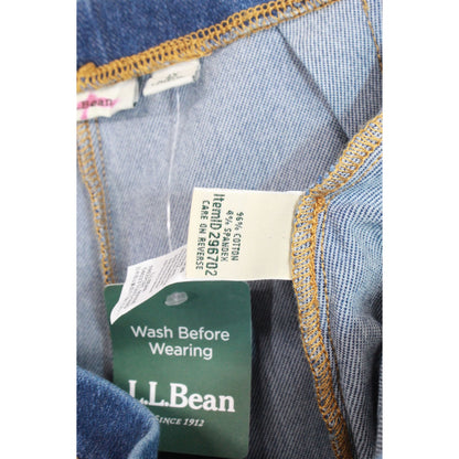 LL Bean Women's Perfect Fit Pants Denim Straight Leg Stonewashed Size 1X Plus