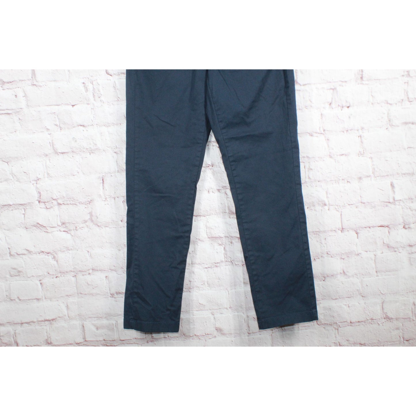 LL Bean Women's Lakewashed Chino Pants Mid Rise Straight Leg Cotton Navy 6 Reg