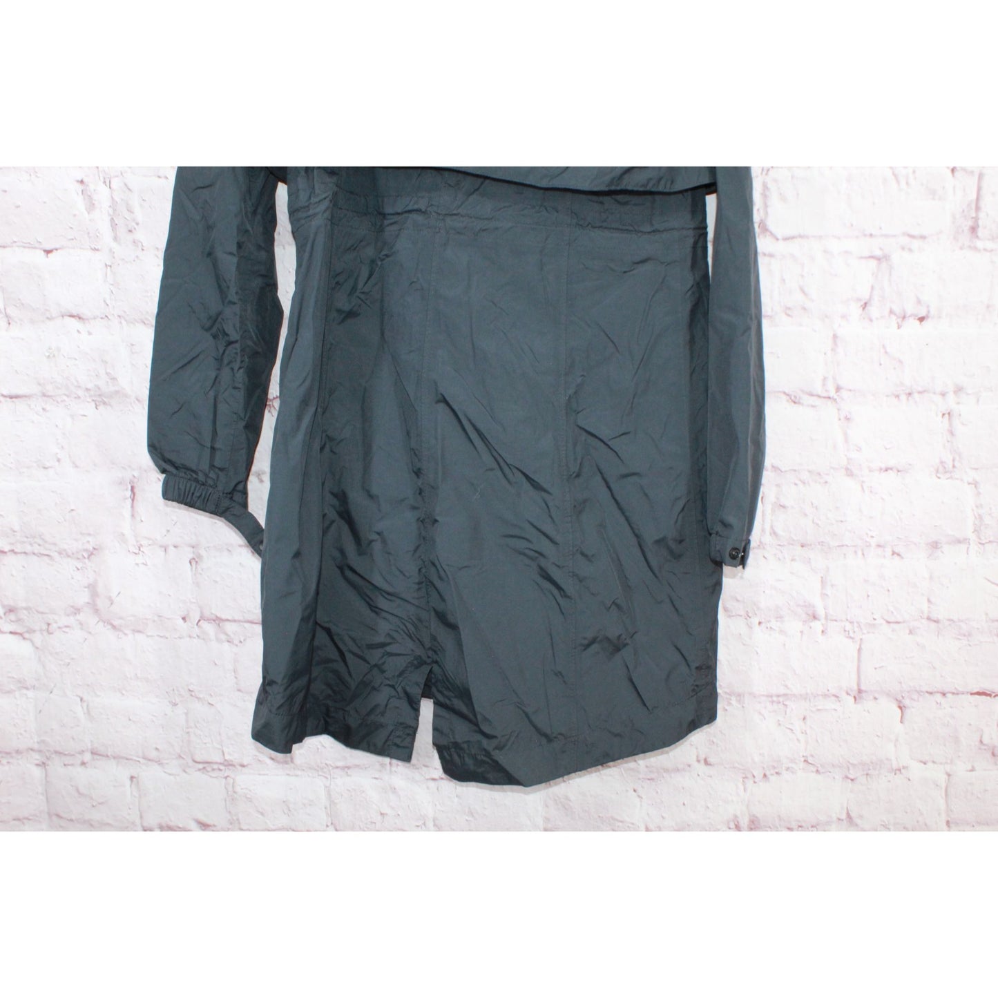 LL Bean Women's Meridian Rain Coat Full Zip Nylon Black Size XXS