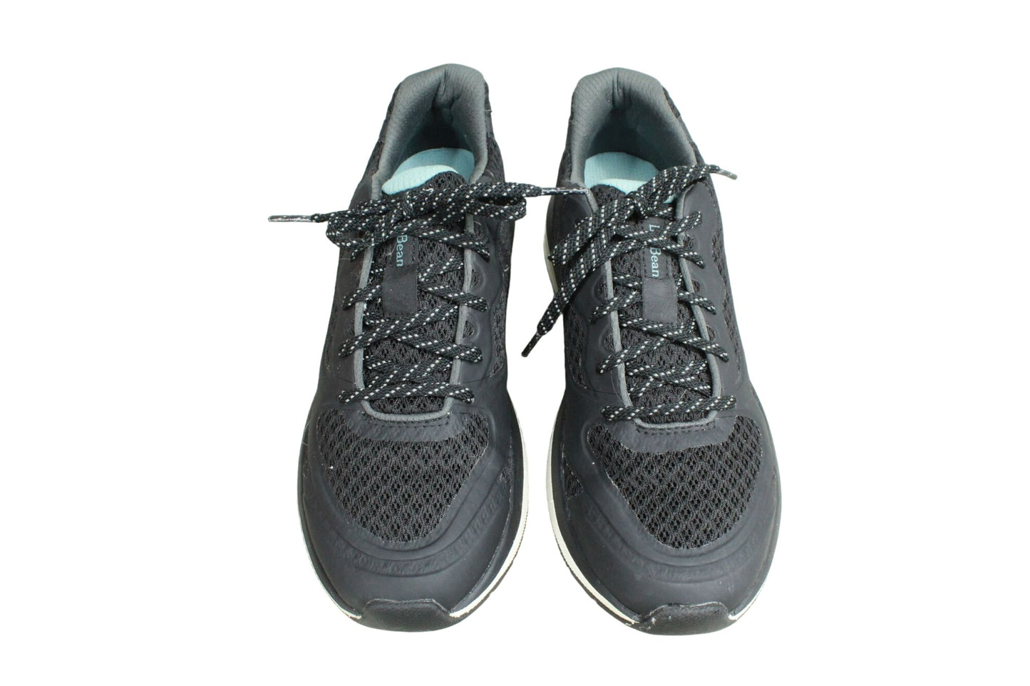 LL Bean Boundless Women's Black Mesh Lace Up Athletic Sneaker Shoes Size 8 M