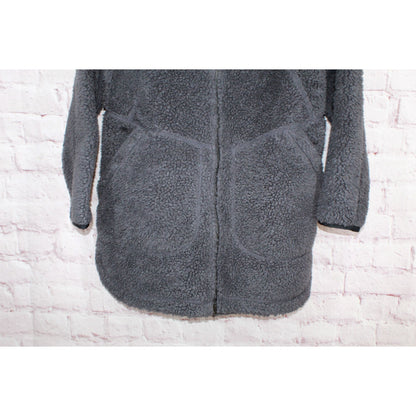 LL Bean Women's Mountain Pile Fleece Coat Alloy Gray Size XL