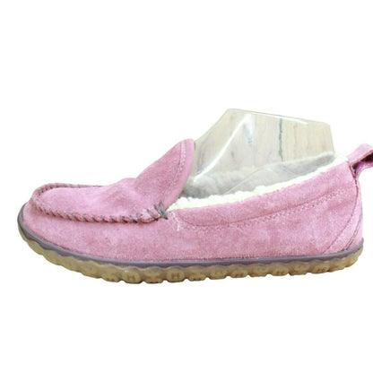 LL Bean Women's Pink Suede Fleece Lined Mountain Moccasin Slippers Size 6 M