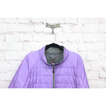 LL Bean Women's Insulated Winter Puffer Jacket Nylon Quilted Purple Size XL