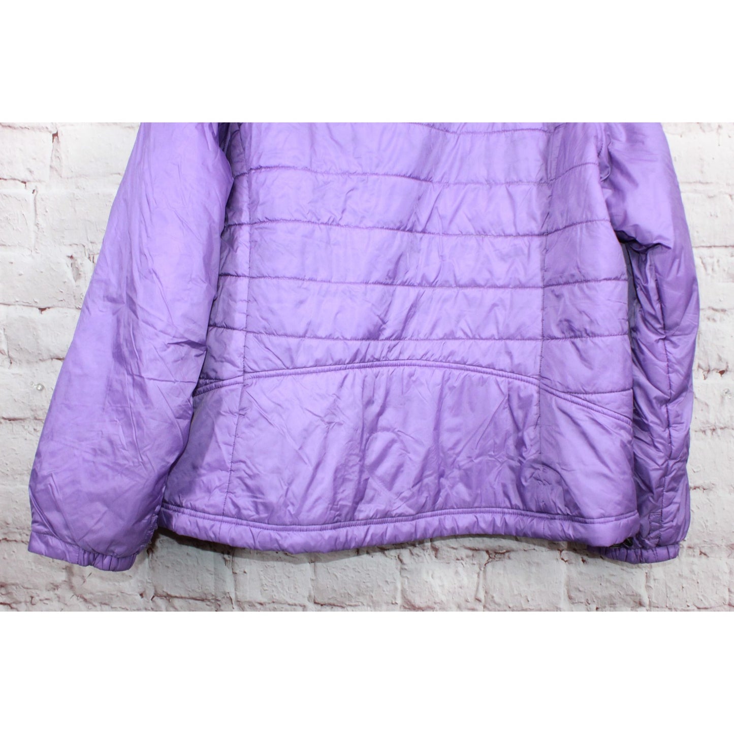 LL Bean Women's Insulated Winter Puffer Jacket Nylon Quilted Purple Size XL