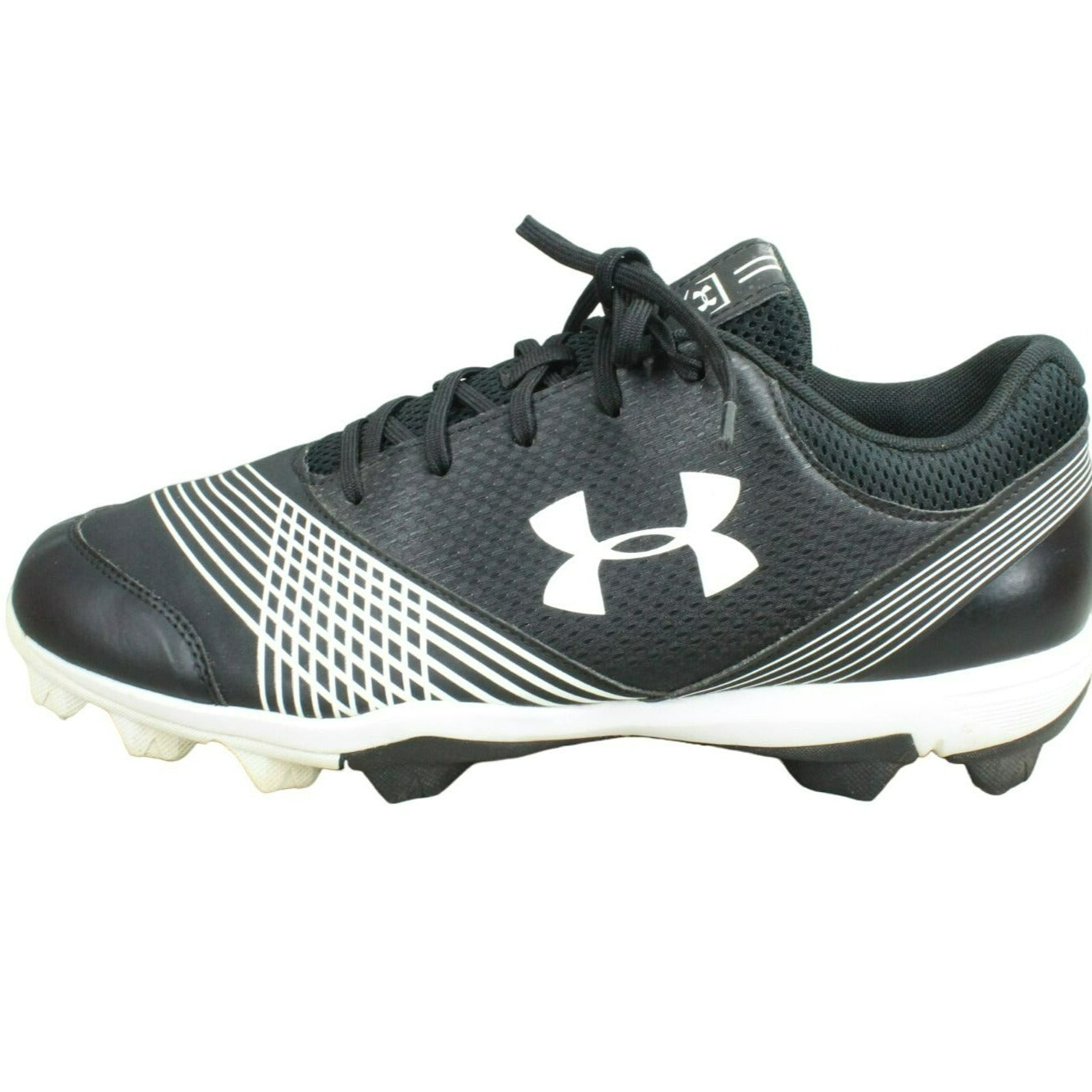 Under Armour Men's Black Nylon Lace Up Lightweight Athletic Cleat Shoes Size 12