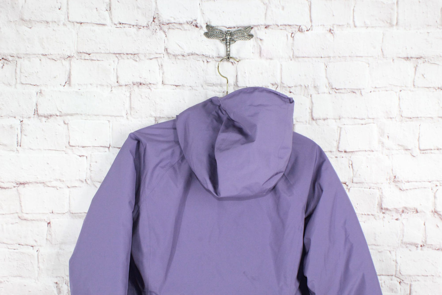 LL Bean Women's Waterproof Ultralight Down Hooded Winter Jacket Purple XS Pet