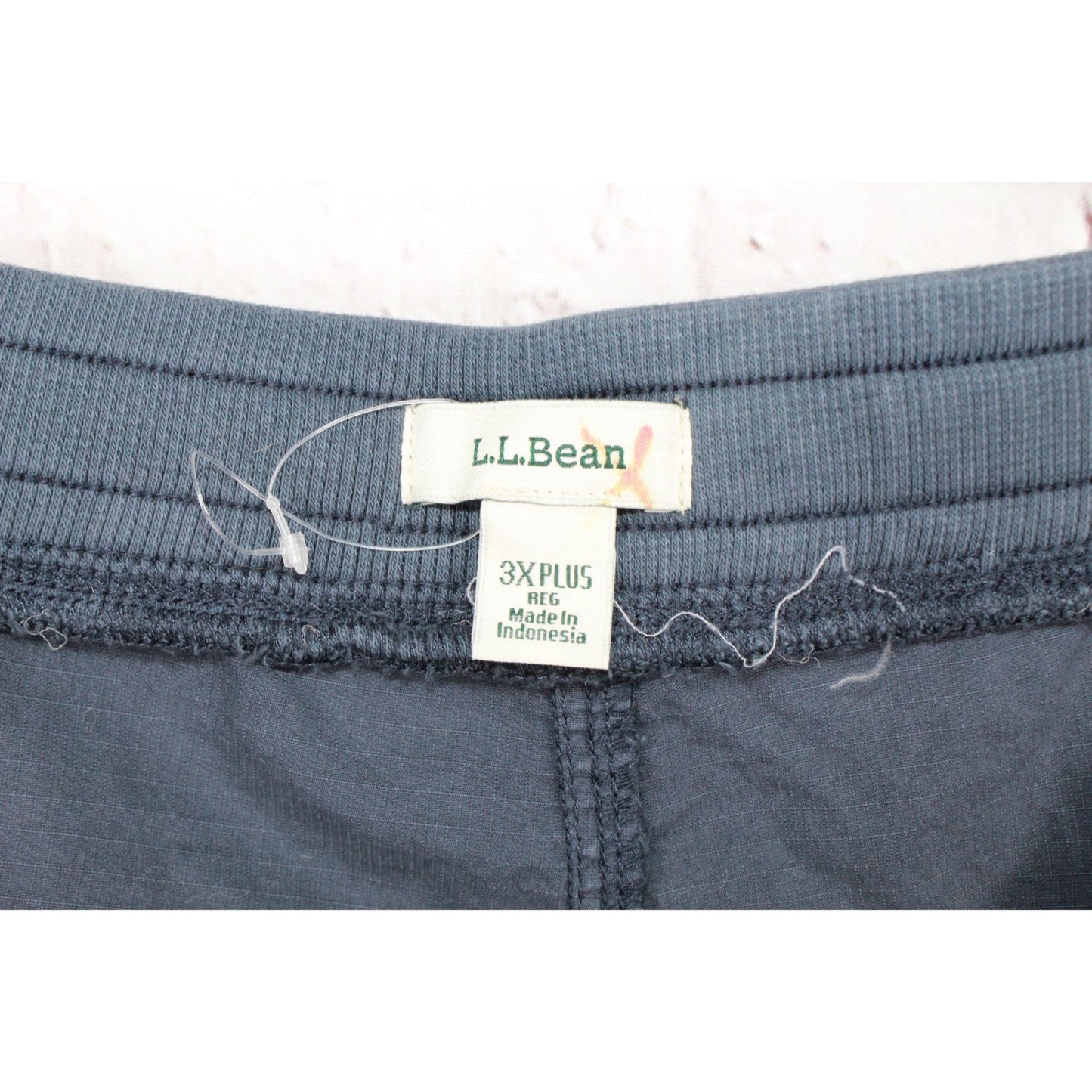 LL Bean Women's Stretch Ripstop Pull On Shorts Cotton Carbon Navy Size 3X Plus