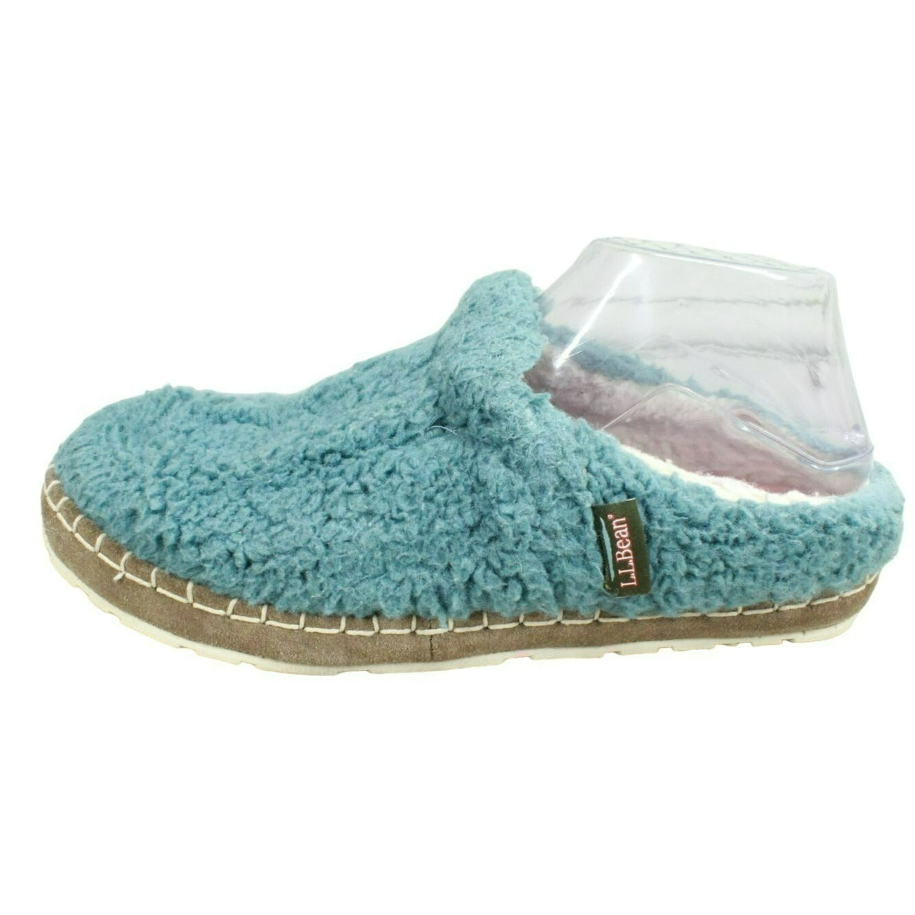 LL Bean Women's Aqua Knit Wicked Good Fleece Lined Cozy Slippers Size 8 M