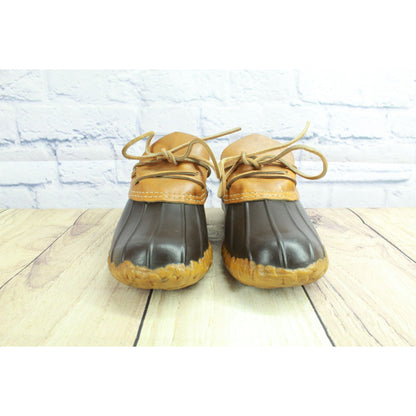 Vintage LL Bean Women's Brown Rubber Unlined Moccasin Hunting Duck Boots 7 M