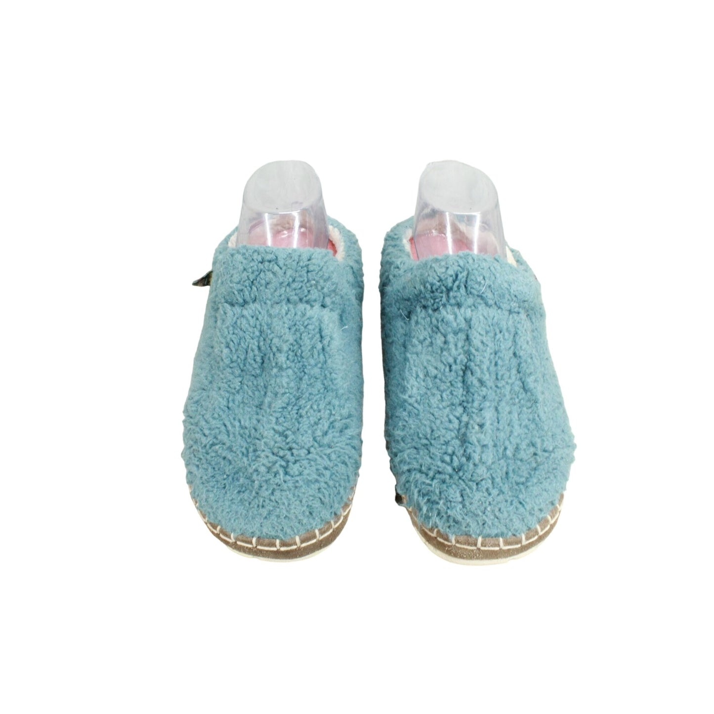 LL Bean Women's Aqua Knit Wicked Good Fleece Lined Cozy Slippers Size 8 M