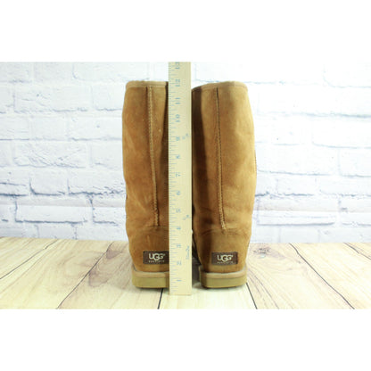 UGG Classic Tall II Women's Brown Suede Pull On Shearling Lined Winter Boots 7