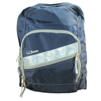 LL Bean Unisex Adult Navy Weatherproof Nylon 37L Deluxe Book Pack School Backpack