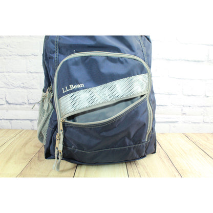 LL Bean Unisex Adult Navy Weatherproof Nylon 37L Deluxe Book Pack School Backpack