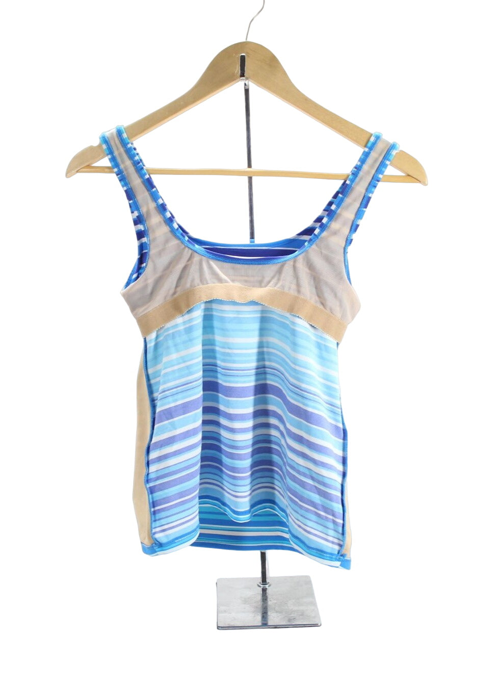 NWOT LL Bean BeanSport Swimwear Scoopneck Tankini Top Print Size 4 Retail:$54.95