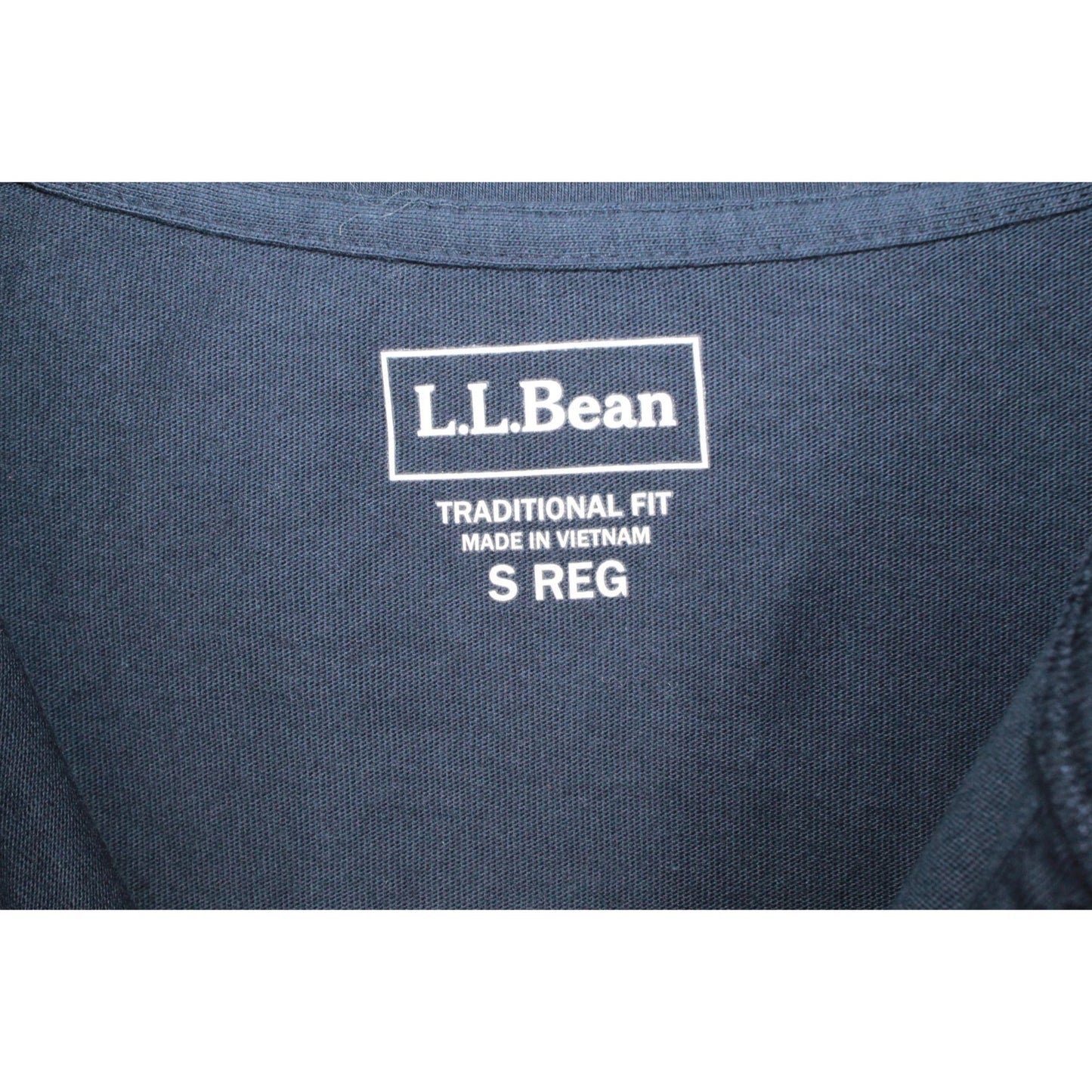 LL Bean Men's Carefree Unshrinkable Tee Long Sleeve Henley Shirt Cotton Blue S