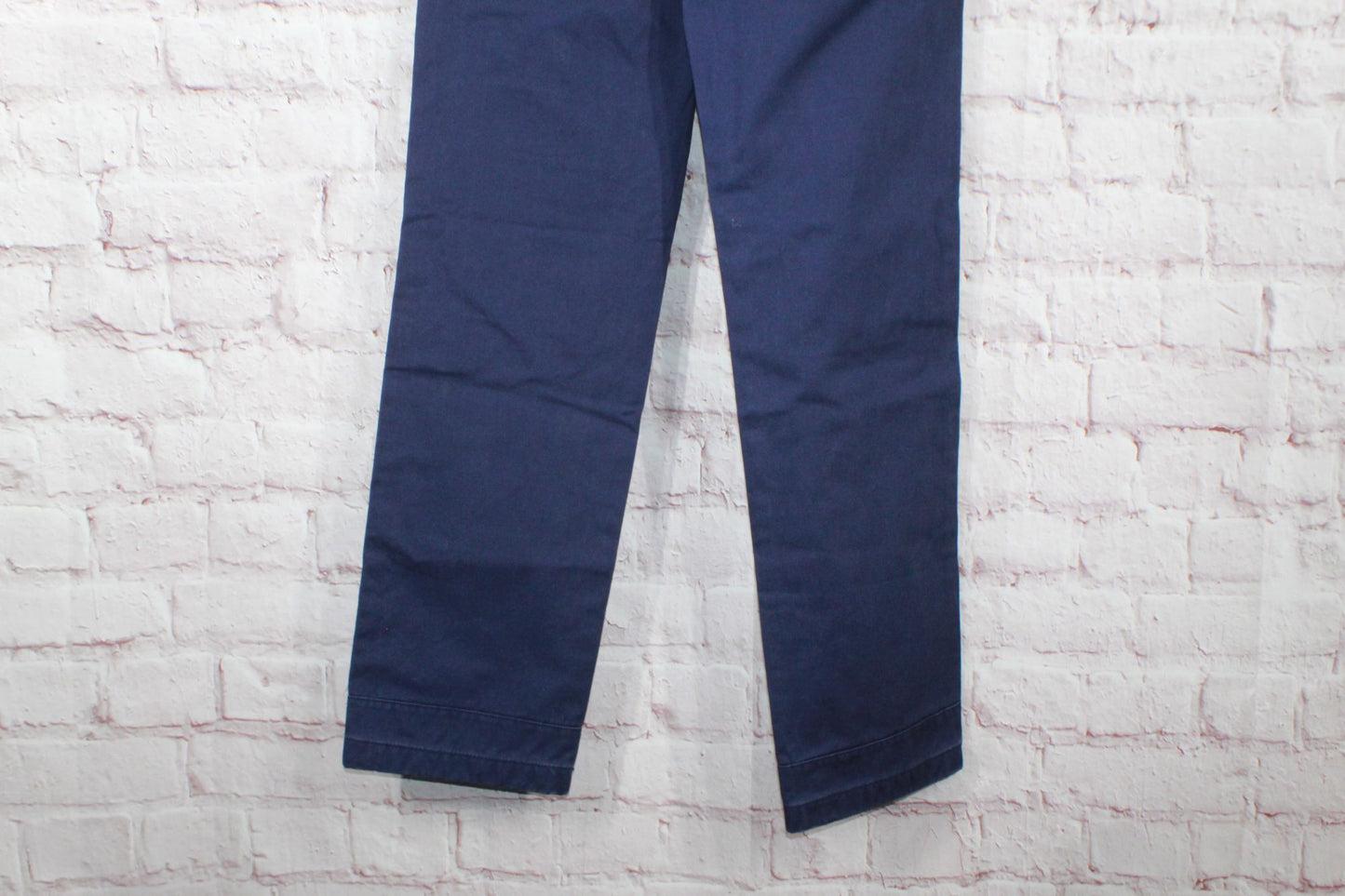 LL Bean Men's Signature Camp Chino Pants Front tonal Patches Cotton Navy 30/34