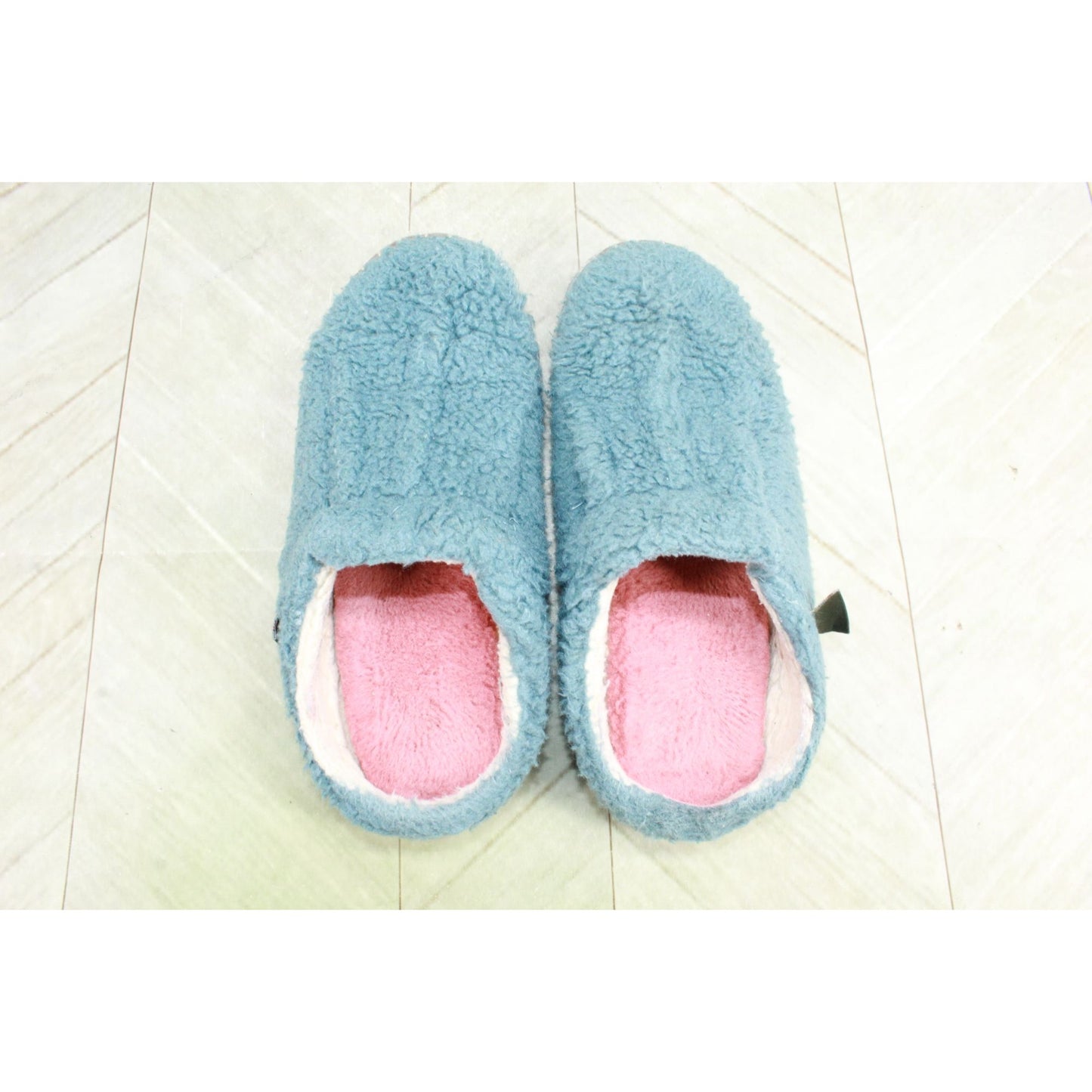 LL Bean Women's Aqua Knit Wicked Good Fleece Lined Cozy Slippers Size 8 M