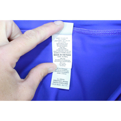 NWT! LL Bean Women's Shaping Swimwear Swim Skirt Nylon Cobalt Blue Size 16