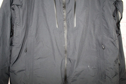 LL Bean Men's Black Nylon Waterproof Ultralight Down Ski Hooded Jacket Size M