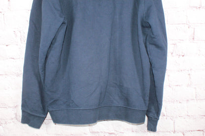 LL Bean Men's Athletic Sweats Full Zip Hooded Sweatshirt Cotton Navy Blue XL