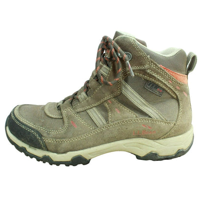 LL Bean Trail Model 4  Womens Brown Cushioned Waterproof Hiking Boots Size 7.5 M