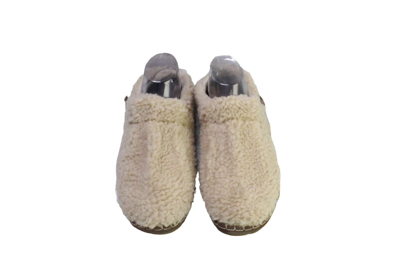 LL Bean Women's Cream Knit Wicked Good Fleece Lined Cozy Slippers Size 10 M