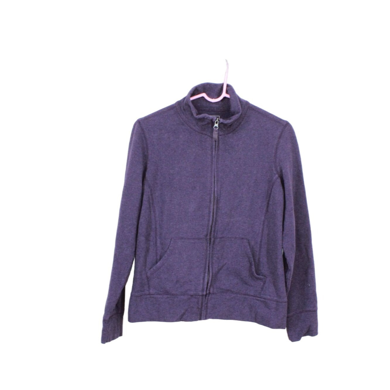 LL Bean Women's Ultrasoft Sweats Full Zip Mock Neck Jacket Purple Heather M Pet