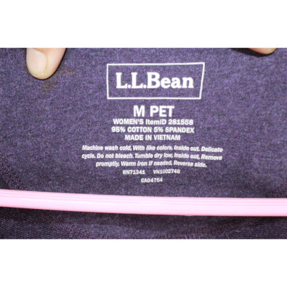 LL Bean Women's Ultrasoft Sweats Full Zip Mock Neck Jacket Purple Heather M Pet