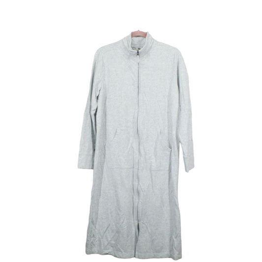 LL Bean Women's Ultrasoft Sweatshirt Robe Long Gray Size S