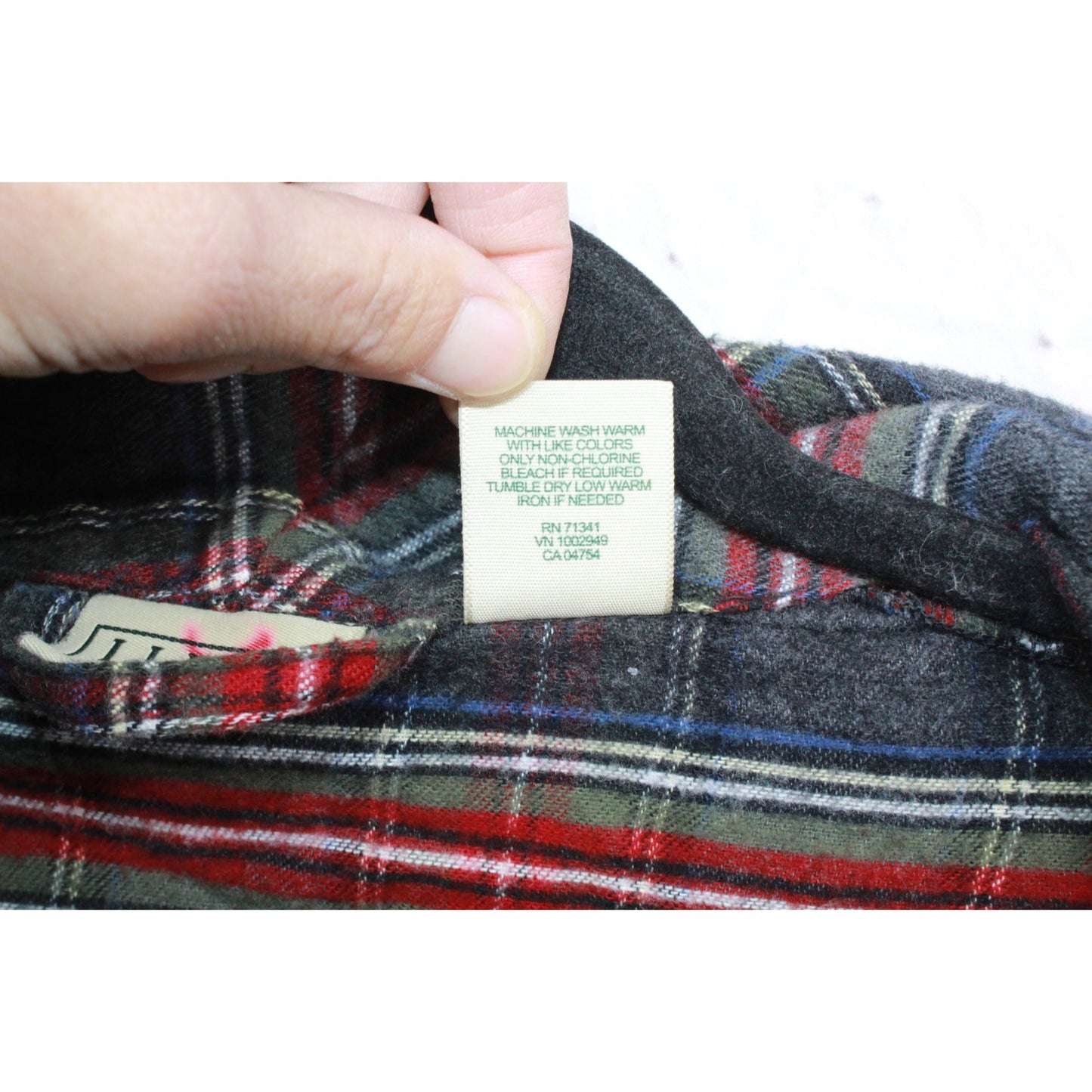 LL Bean Men's Scotch Plaid Flannel Robe Tie Waist Cotton Grey Stewart Size L