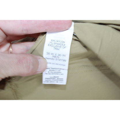 LL Bean Mens No Fly Zone Zip Off Fishing Pants Convert To Shorts Nylon Tan 38x30