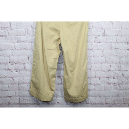 LL Bean Womens Comfort Stretch Pants Mid Rise Wide Leg Chino Cotton Pine Nut 18W