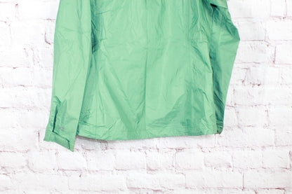 LL Bean Women's Trail Model Hooded Rain Jacket Lightweight Nylon Green Size S