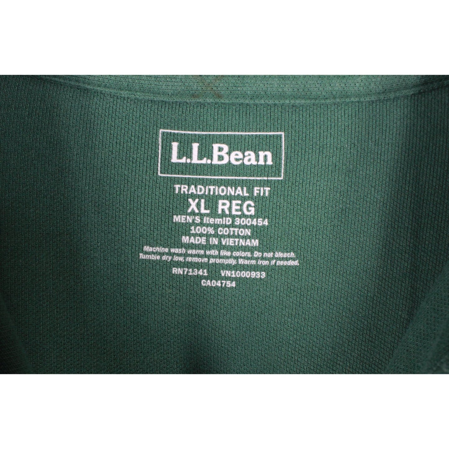 LL Bean Men's Premium Double L Polo Banded Short Sleeve Cotton Green Size XL