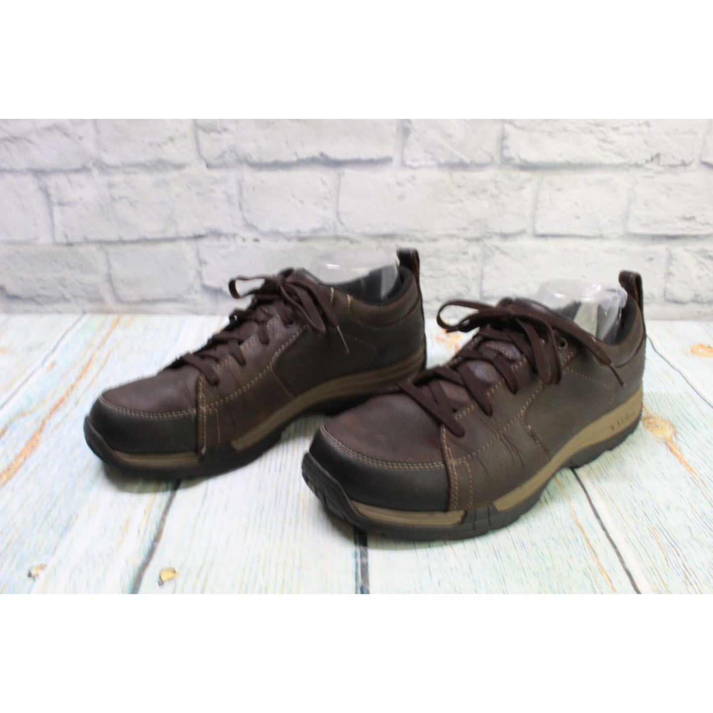 LL Bean Traverse Men's Brown Leather Lace Up Low Top Trail Shoes Size 10 M