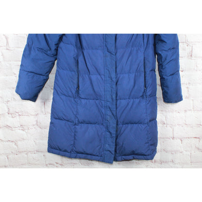 LL Bean Women's Ultrawarm Down Coat Three Quarter Length Polyester Blue Size M