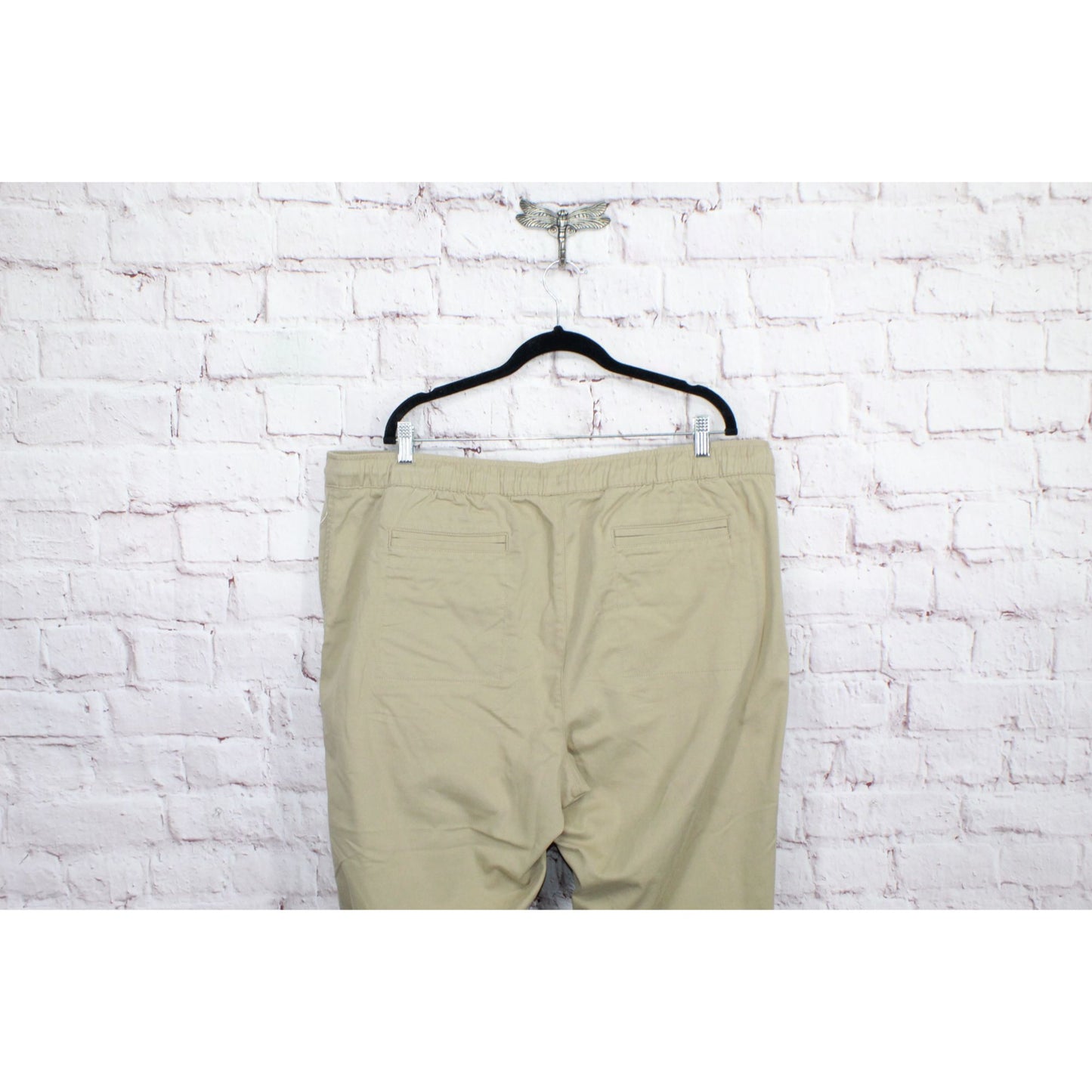 LL Bean Men's Comfort Stretch Dock Pants Classic Fit Straight Leg Khaki XXL 34"