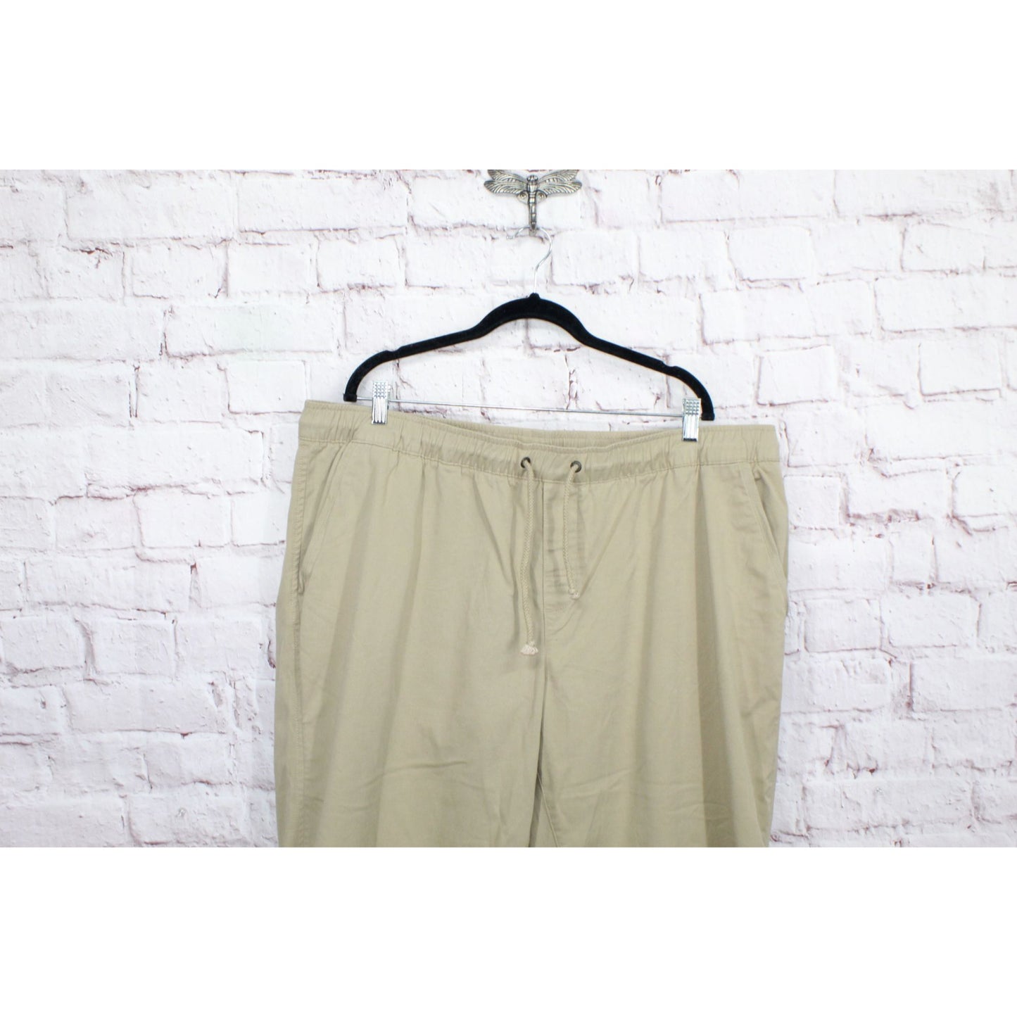 LL Bean Men's Comfort Stretch Dock Pants Classic Fit Straight Leg Khaki XXL 34"