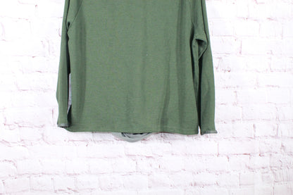 LL Bean Men's Explorer Pullover Hooded Sweatshirt Cotton Blend Green Size XXL