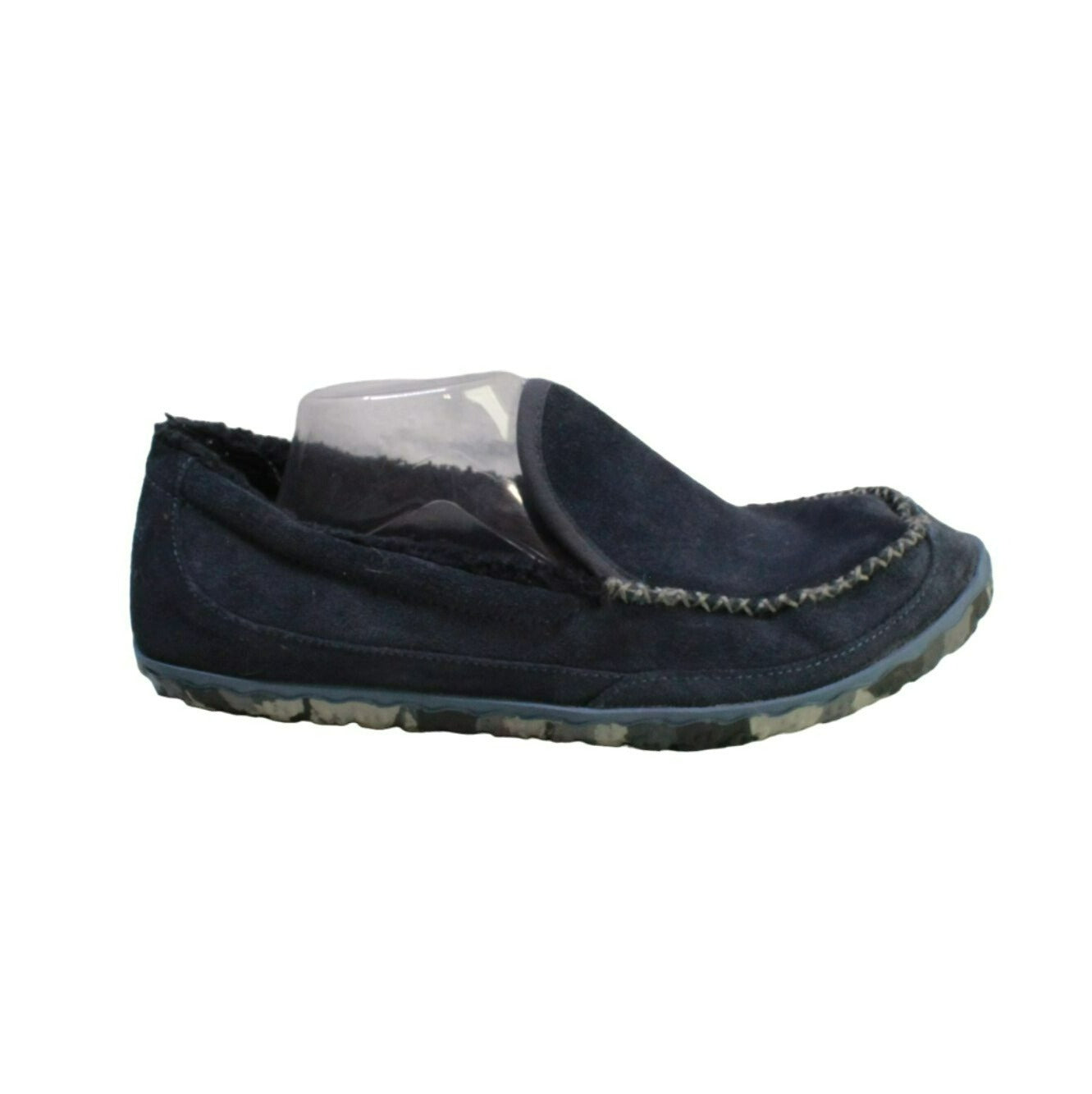 LL Bean Men's Blue Suede Fleece Lined Mountain Moccasin Slippers Size 11 M