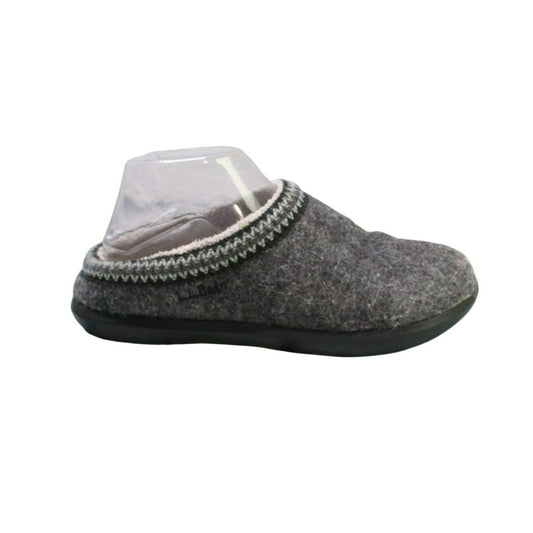 LL Bean Women's Gray Wool Slip On Comfort Daybreak Slipper Clogs Size 7 M